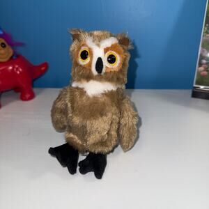 Wildlife Artists Brown Owl Plush 7” Stuffed Animal Realistic Bird Toy